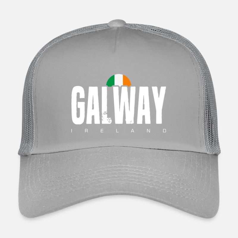 Galway Ireland Distressed Text Logo Kids’ Trucker Cap