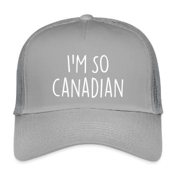 I'M SO CANADIAN Kanadisch Kanada - Kinder Trucker-Cap - Hellgrau - Vorne