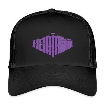 Kawaii Metal – Y2K x Heavy Metal Schriftzug - Kinder Trucker-Cap - Schwarz/Schwarz - Vorne