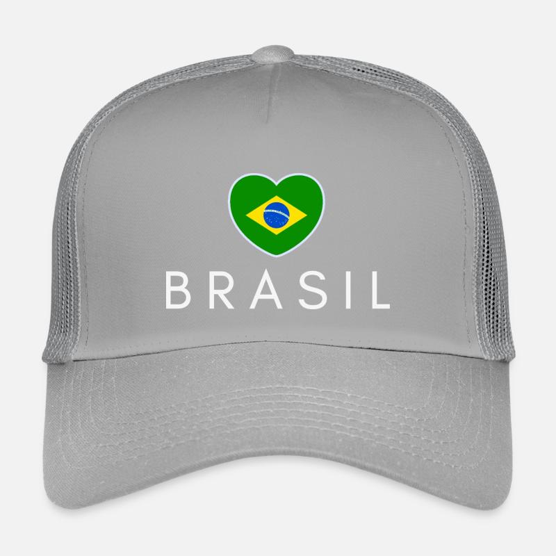 Cœur avec le drapeau brésilien, fierté brésilienne Casquette trucker enfant