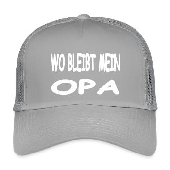 Opa - Kinder Trucker-Cap - Hellgrau - Vorne