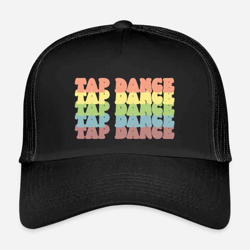 Pastell Regenbogen Tap Dance - Kinder Trucker-Cap - Schwarz/Schwarz
