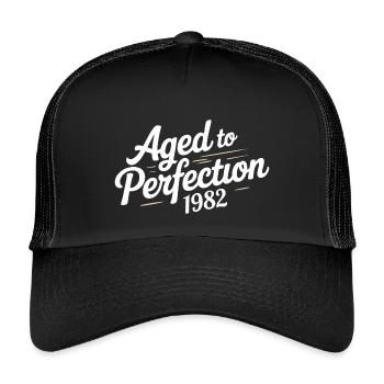 1982 Design for the 44 – For 44 years - Kids’ Trucker Cap - black/black - Front