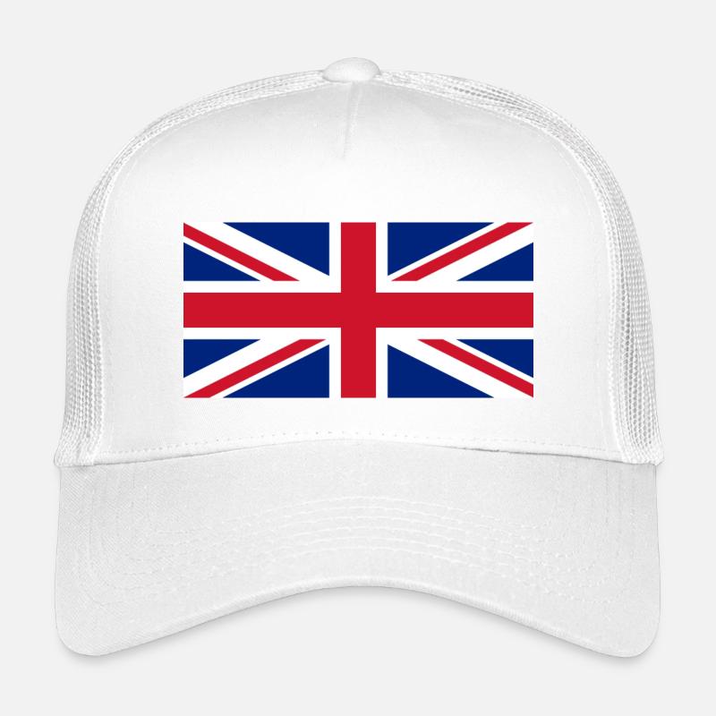 England Flagge - Kinder Trucker-Cap - Weiß