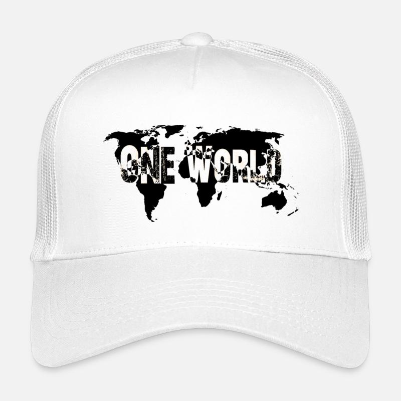 Un monde-Blanc Casquette trucker enfant