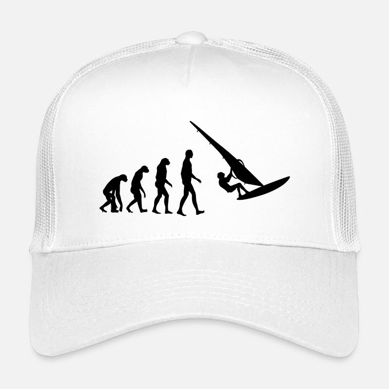 Windsurfen / Windsurfer / Windsurf / Windsurfing - Kinder Trucker-Cap - Weiß