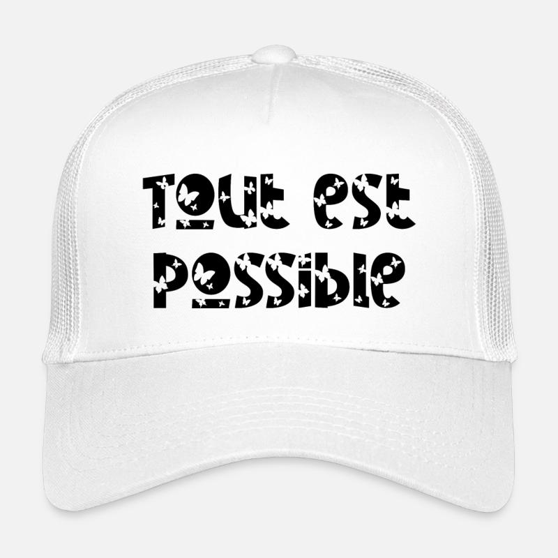 Tout est possible papillon - Casquette trucker enfant - blanc