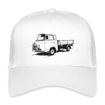 Camion à plateau Barkas - Casquette trucker enfant - blanc - Devant