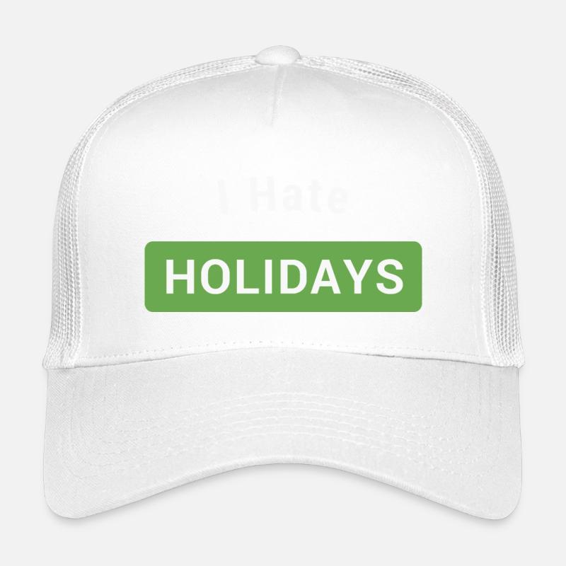 I hate holidays - Kids’ Trucker Cap - white