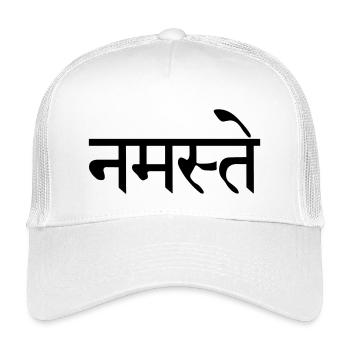 Namaste Sanskrit écrit - Casquette trucker enfant - blanc - Devant