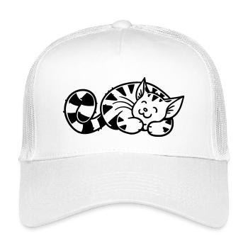 Cartoon Kitten - Kids’ Trucker Cap - white - Front