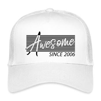 Awesome Since 2006 - Kinder Trucker-Cap - Weiß - Vorne