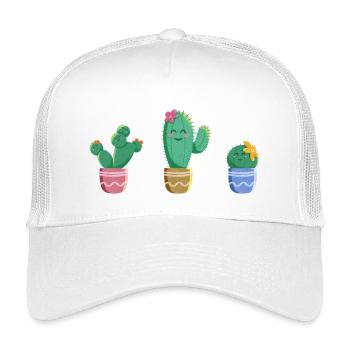 Kaktus Trio - Kinder Trucker-Cap - Weiß - Vorne