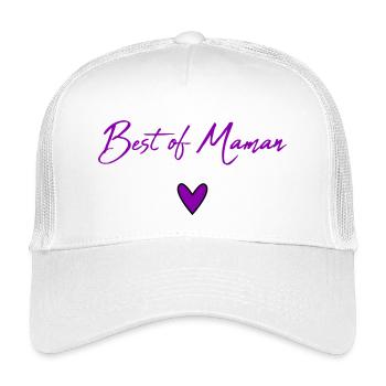 FÊTE DES MÈRES. COEUR. BONNE FÊTE. MAMAN - Casquette trucker enfant - blanc - Devant