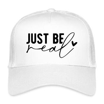 Just Be Real – Authenticity & Self-Confidence - Kids’ Trucker Cap - white - Front