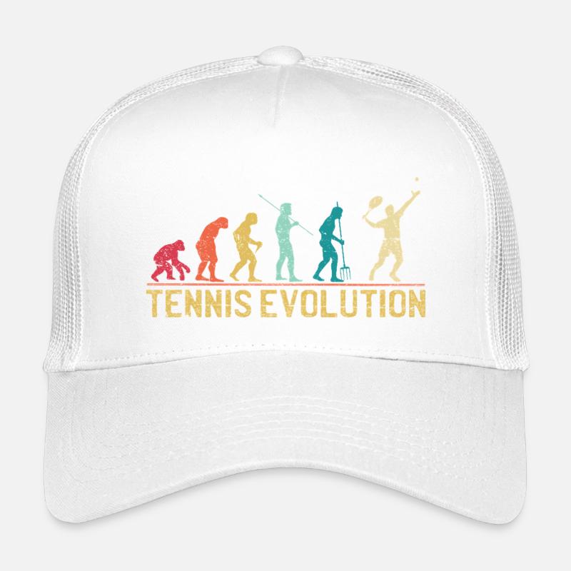 Tennis Evolution Evolution Grafikdesign Kinder Trucker-Cap