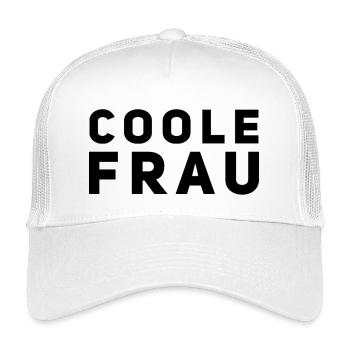 Coole Frau - Kinder Trucker-Cap - Weiß - Vorne