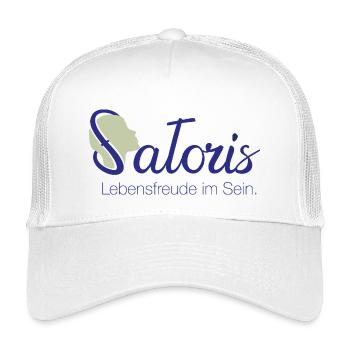 Satoris-Logo, die Marke für bewusste Menschen - Kinder Trucker-Cap - Weiß - Vorne