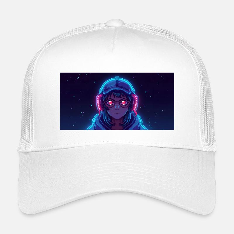 Neon gamer avec casque Casquette trucker enfant