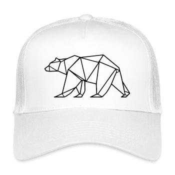 Polygone ours grizzli polaire - Casquette trucker enfant - blanc - Devant