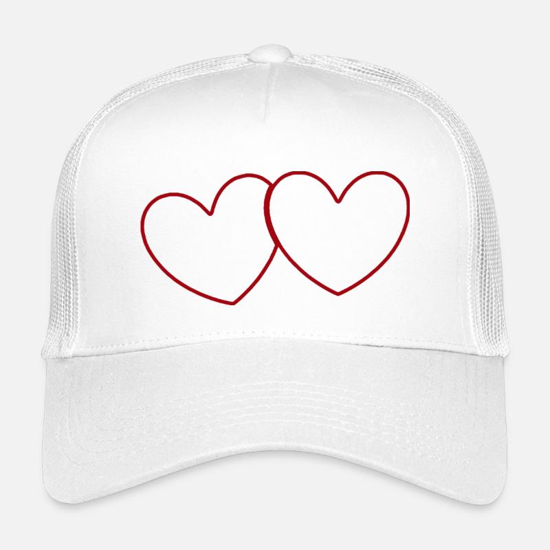 2 rote Herzen Herz Geschenk Valentinstag Kinder Trucker-Cap