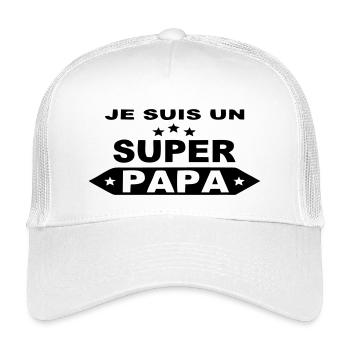 Je suis un super papa - Casquette trucker enfant - blanc - Devant
