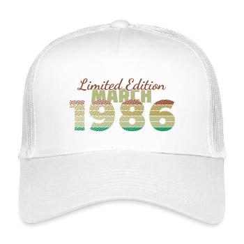 40. Geburtstag Limited Edition (SCR) 03/1986 - Kinder Trucker-Cap - Weiß - Vorne