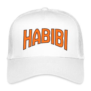 Habibi Kurve Schriftzug Druck - Kinder Trucker-Cap - Weiß - Vorne