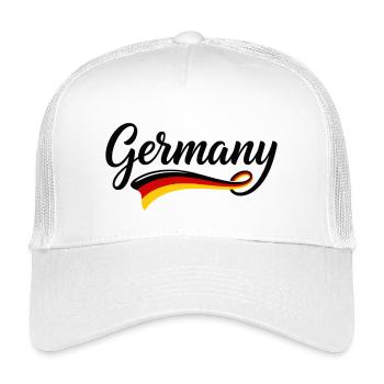 Lettrage élégant allemand Noir rouge or - Casquette trucker enfant - blanc - Devant