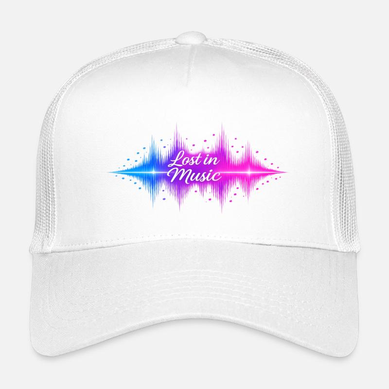 Verloren in Musik Neonwelle - Kinder Trucker-Cap - Weiß