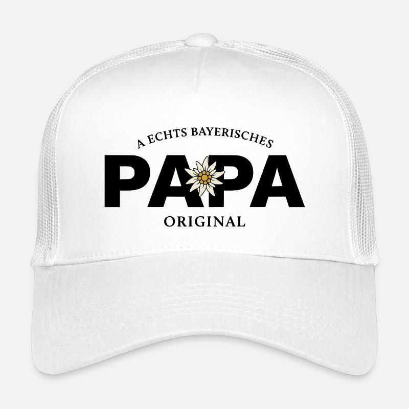 Bayerisches Original - Papa - Kinder Trucker-Cap - Weiß