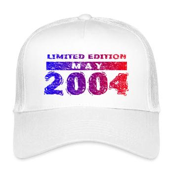 22. Geburtstag Limited Edition 05/2004 - Kinder Trucker-Cap - Weiß - Vorne