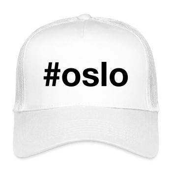 OSLO Hashtag - Norwegen - Norway - Norge - Kinder Trucker-Cap - Weiß - Vorne