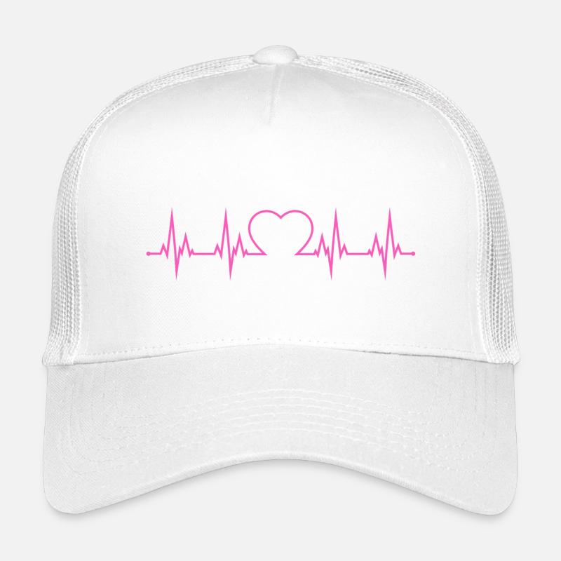 Herzschlag EKG  - Kinder Trucker-Cap - Weiß
