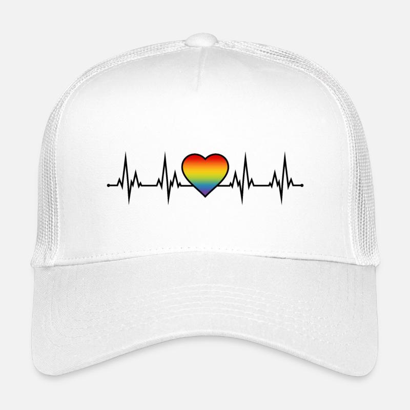 Battement de cœur arc-en-ciel Casquette trucker enfant