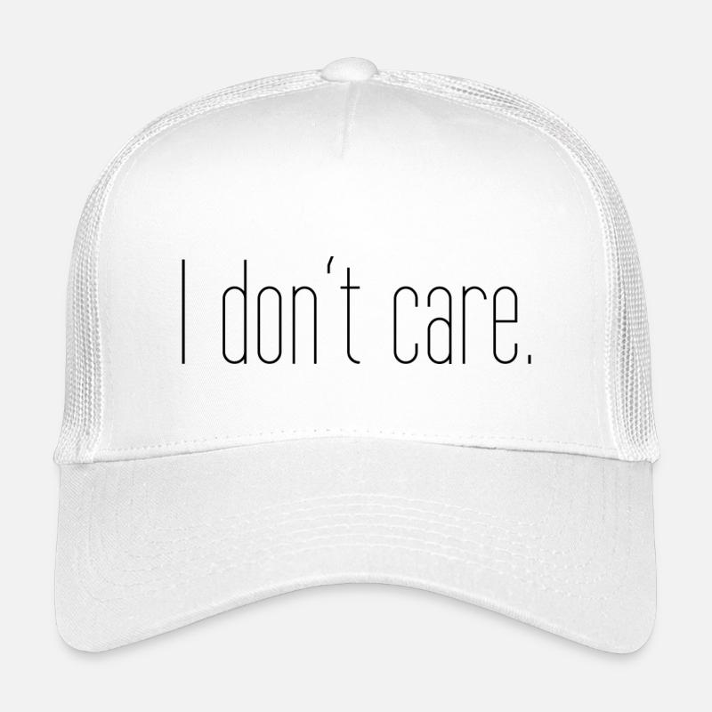 I dont care - Kinder Trucker-Cap - Weiß