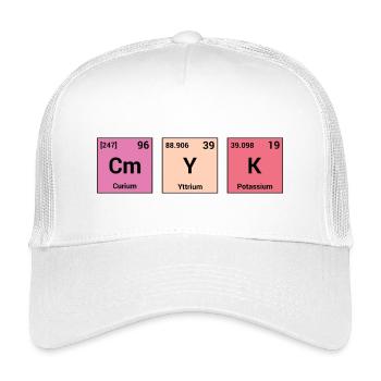 CMYK en éléments périodiques - Casquette trucker enfant - blanc - Devant