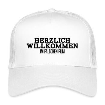 Willkommen im falschen Film - Kinder Trucker-Cap - Weiß - Vorne