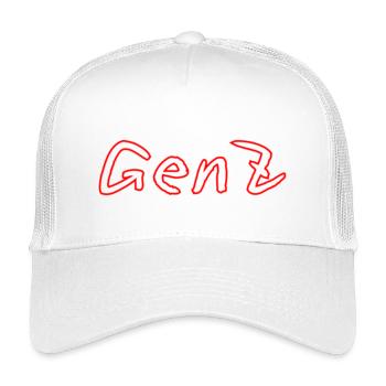 GenZ Graffiti Red - Kids’ Trucker Cap - white - Front