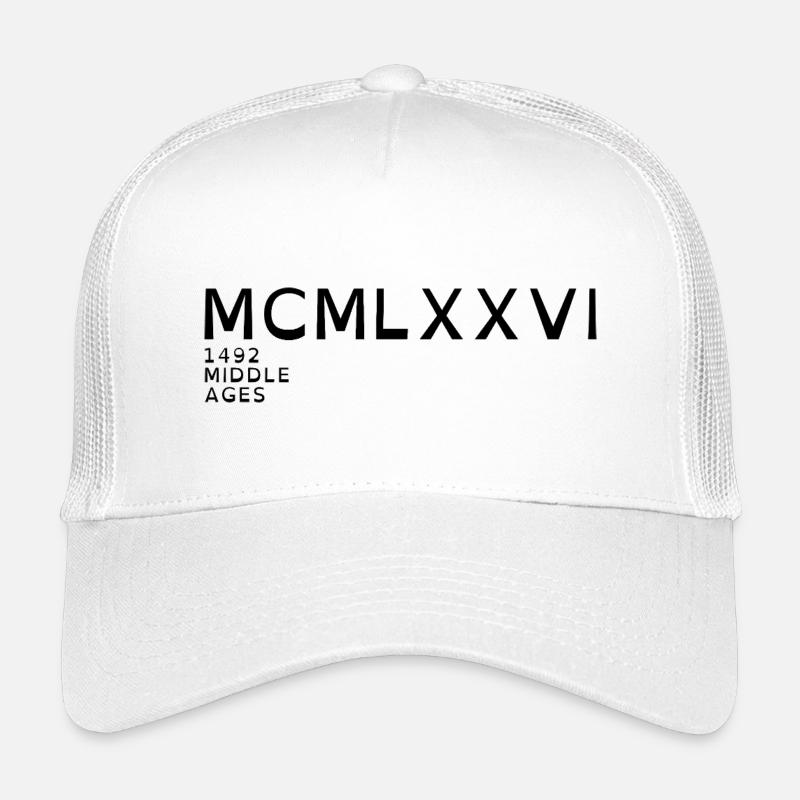 1976_LINE_black - Kinder Trucker-Cap - Weiß