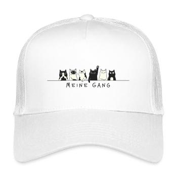 My Gang – Cats Doodle Kitty Saying - Kids’ Trucker Cap - white - Front