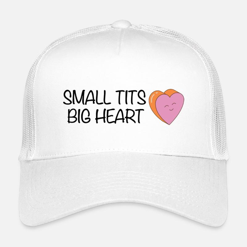 Small T*ts Big Heart - Kinder Trucker-Cap - Weiß