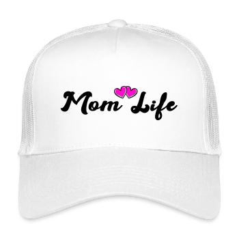 mom_life_heart - Casquette trucker enfant - blanc - Devant