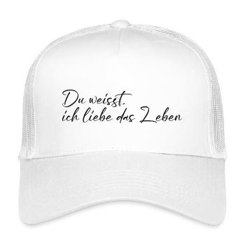 Ich liebe das Leben - Kinder Trucker-Cap - Weiß - Vorne