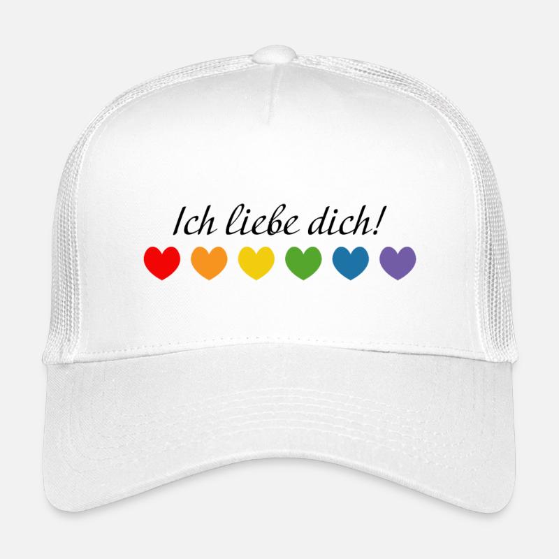 Regenbogenherzchen Ich liebe dich LGBT lgbtqi quee Kinder Trucker-Cap