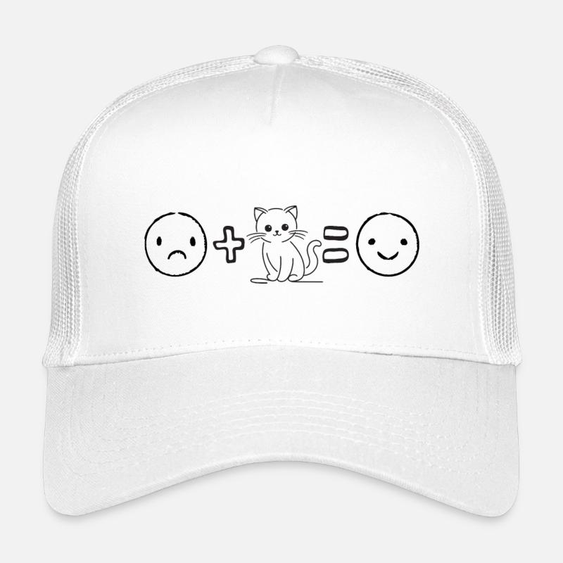 Life is better with cats - Kids’ Trucker Cap - white