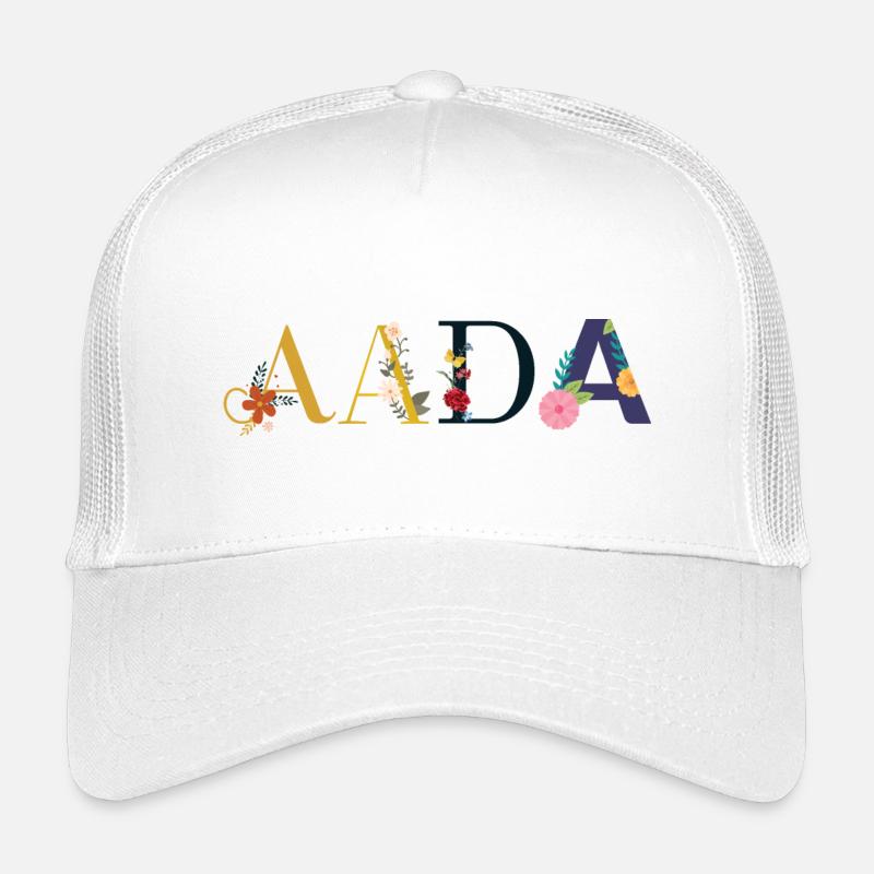 AADA Name Decorated with Flowers Kids’ Trucker Cap