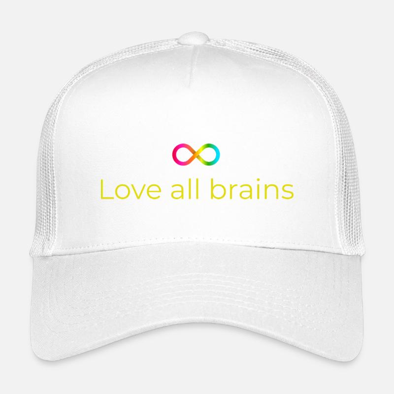Love_all_brains - Kinder Trucker-Cap - Weiß