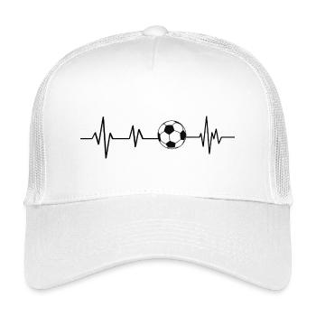 Battement de cœur football - Casquette trucker enfant - blanc - Devant