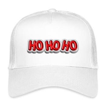 Ho Ho Ho – Conception 3D de Noël festive - Casquette trucker enfant - blanc - Devant